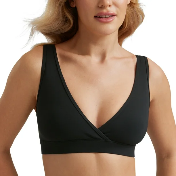 Women CRZ YOGA Butterluxe Maternity Nursing Crossover Wireless Bras – Image from business.walmart.com