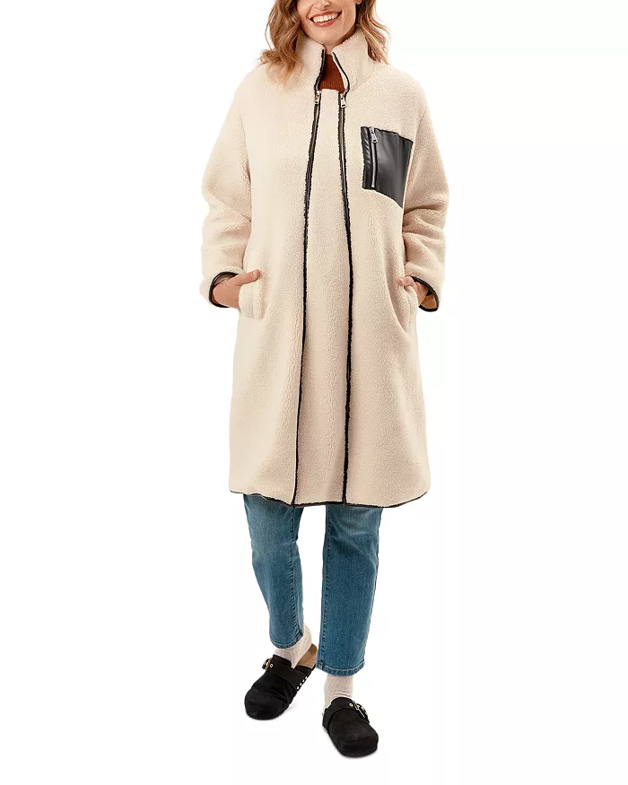 Nom Maternity Women's Teddi Coat – Image from bloomingdales.com