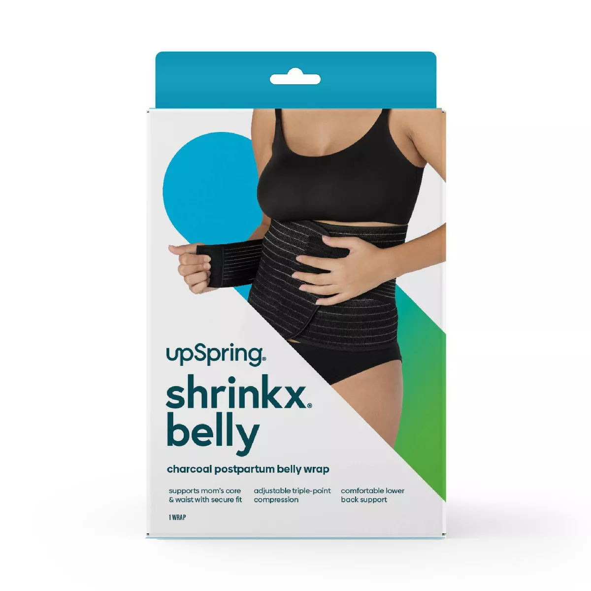 UpSpring Shrinkx Belly Charcoal Postpartum Belly Wrap – Image from target.com